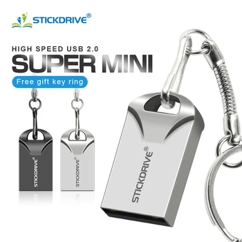Super mini metalni usb flash drive 64GB 32GB, 16GB flash drive prijenosni 128GB memory stick Pendrive Storage flash disk