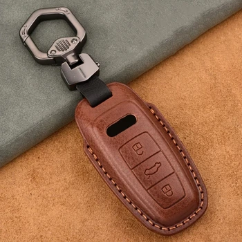 Torbica za ključeve vozila torbica za ključeve od prave kože pogodan za Audi A6 C8 A7 A8 P8 2018 2019 2020 Key Case Protect 