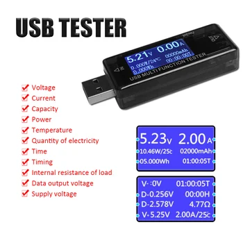 USB tester voltmetar struja napon kapacitet tester volti struja indikator napona punjač kapacitet temperatura tester Voltimet