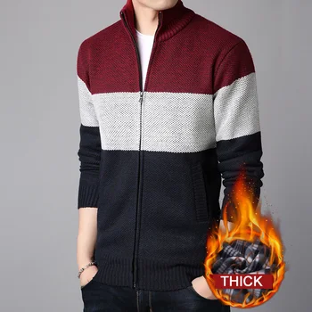 Varsanol džemper na munje muški nove cardigans džemper muške zimske debeli topli muški džemper poliester Muška odjeća 2020 Pull Homme 3XL