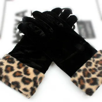 Zlatni baršun леопардовые rukavice ženska moda seksi rukavice etiketa Biciklizam hladne rukavice za jesen i zima toplo nakit